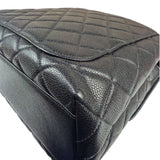 Chanel Vintage Black Caviar Quilted Leather Kelly Top Handle Bag 1996