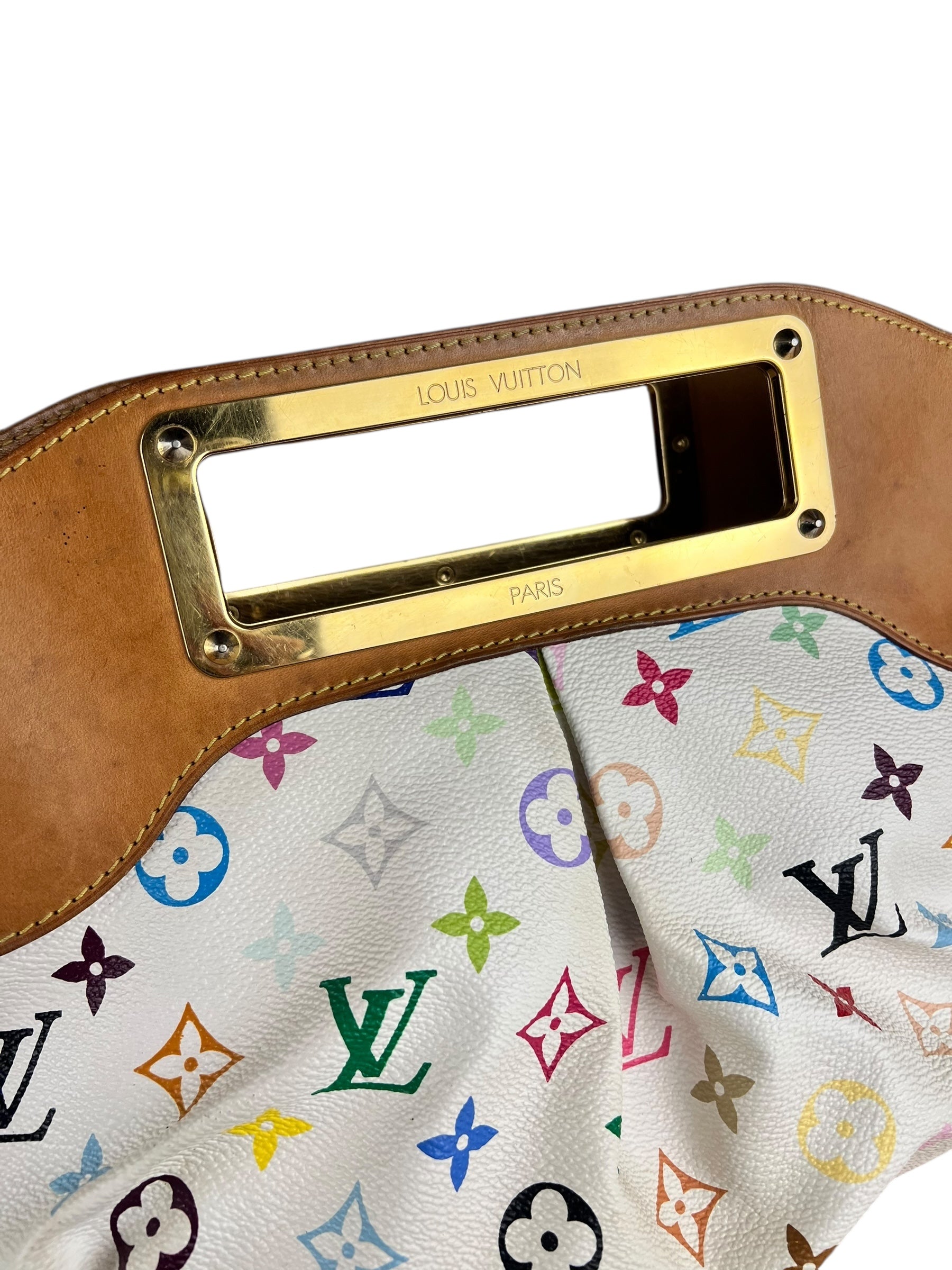 Louis Vuitton White Murakami Judy MM 2Way