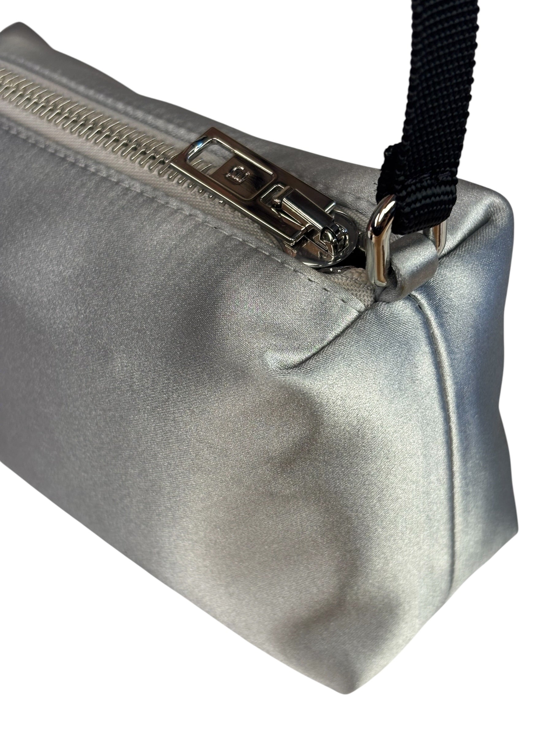 Alexander Wang Silver Satin Heiress Pouch