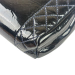 Chanel Navy Patent Leather Matelasse Chain Pouch 2013