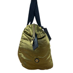 Celine Vintage Green Nylon Puffer Handbag