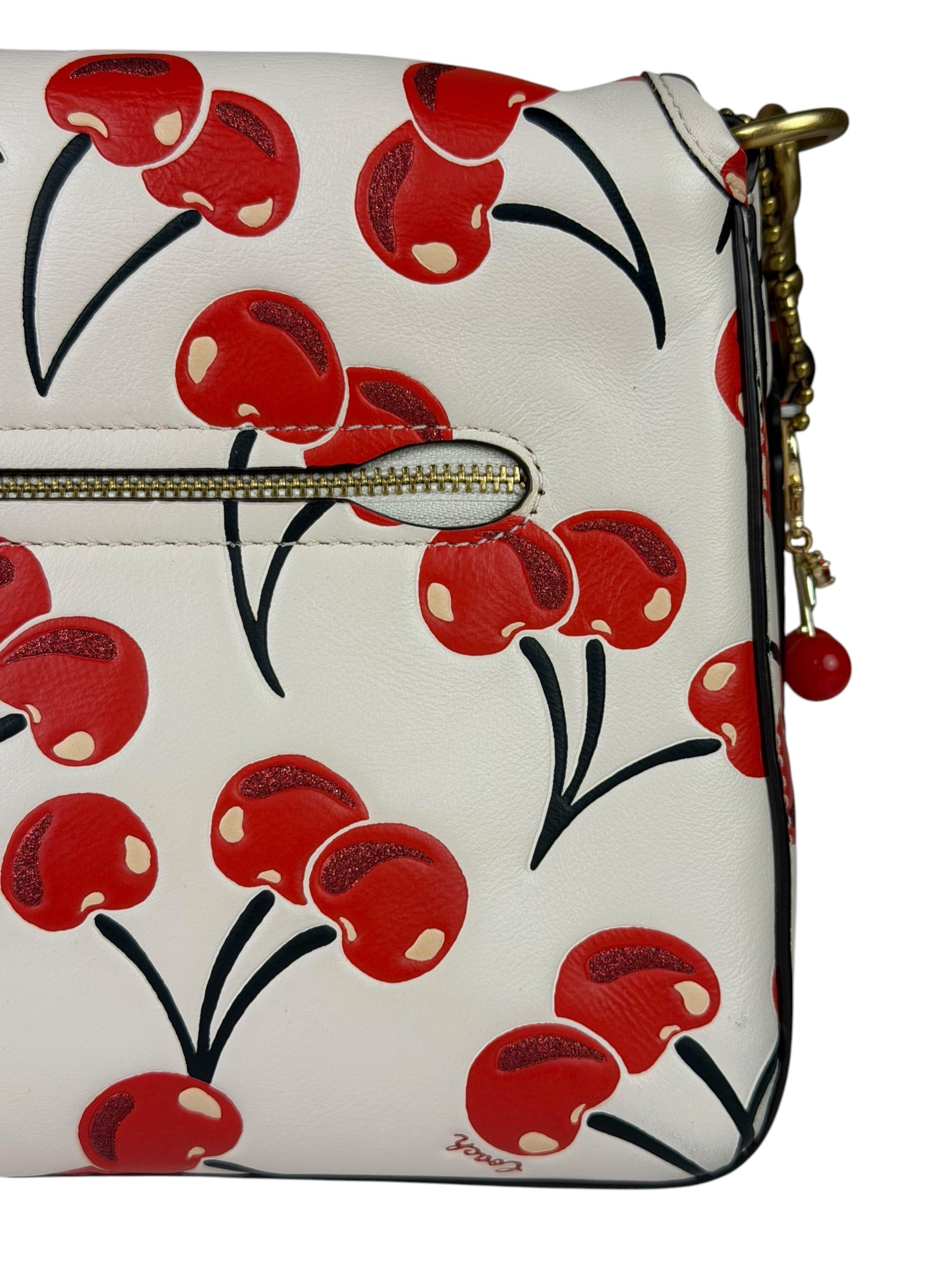 Coach Soft Tabby Shoulder Bag With Cherry Print
