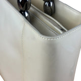 Christain Dior Leather Chrome Beaded Malice Tote Bag
