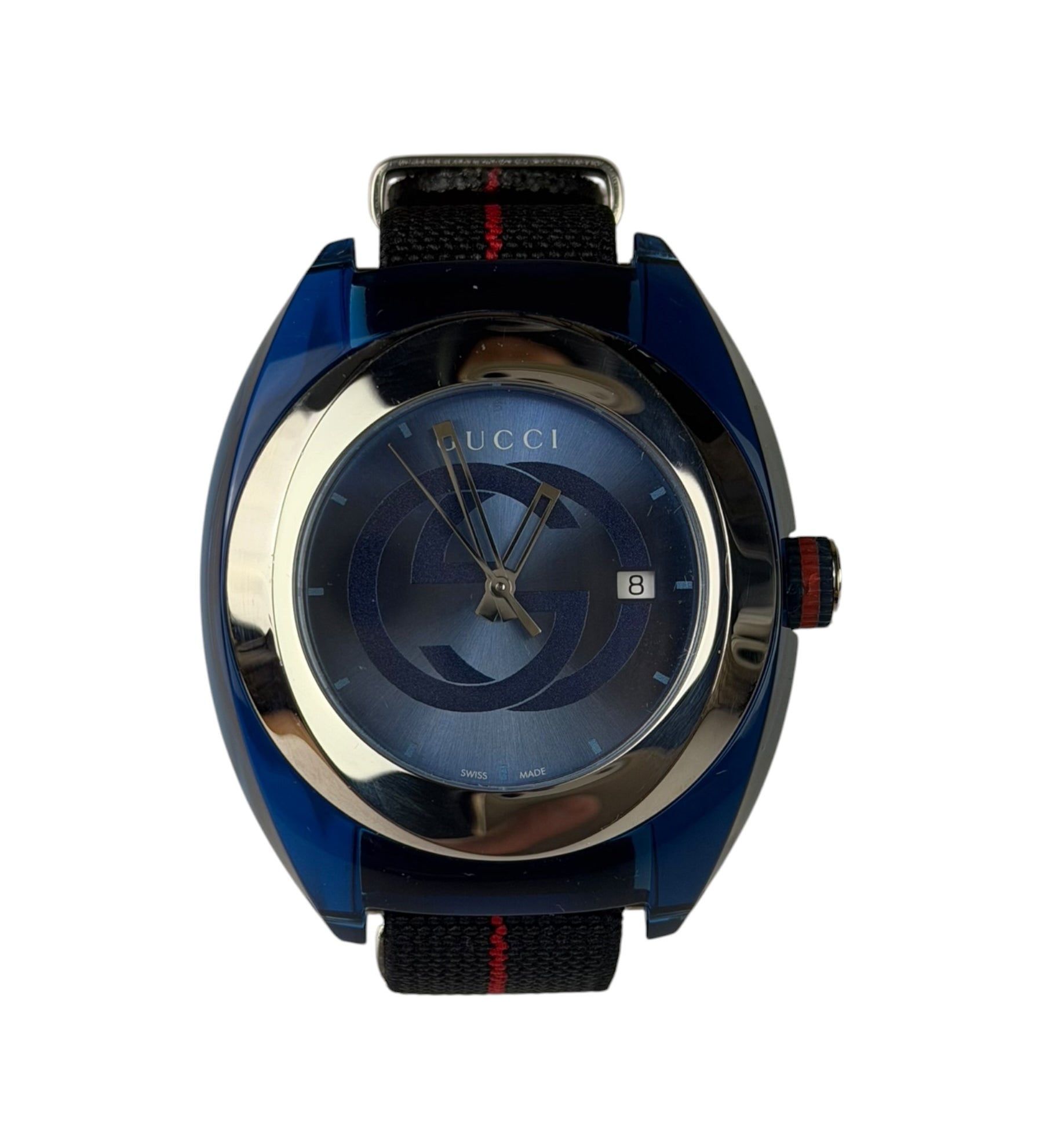 Gucci Sync Navy with Black Nylon Strap