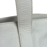 Burberry White Pebbled Leather Shoulder Bag