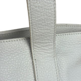 Burberry White Pebbled Leather Shoulder Bag