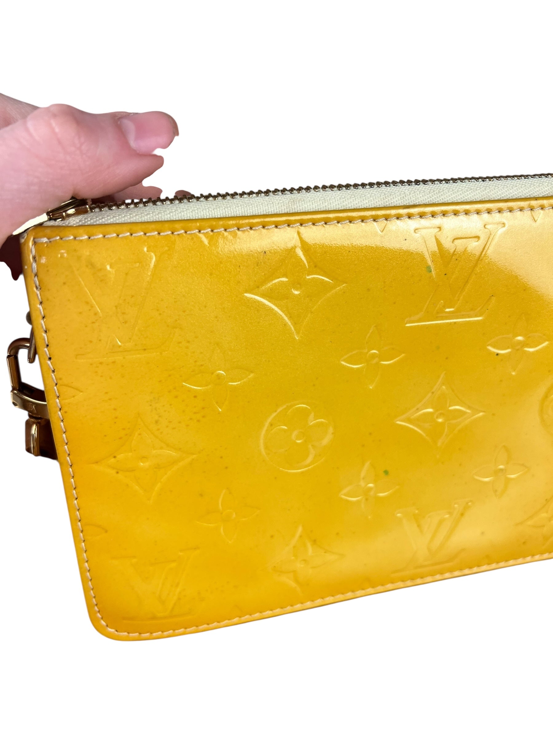 Louis Vuitton Yellow Monogram Vernis Lexington Pochette