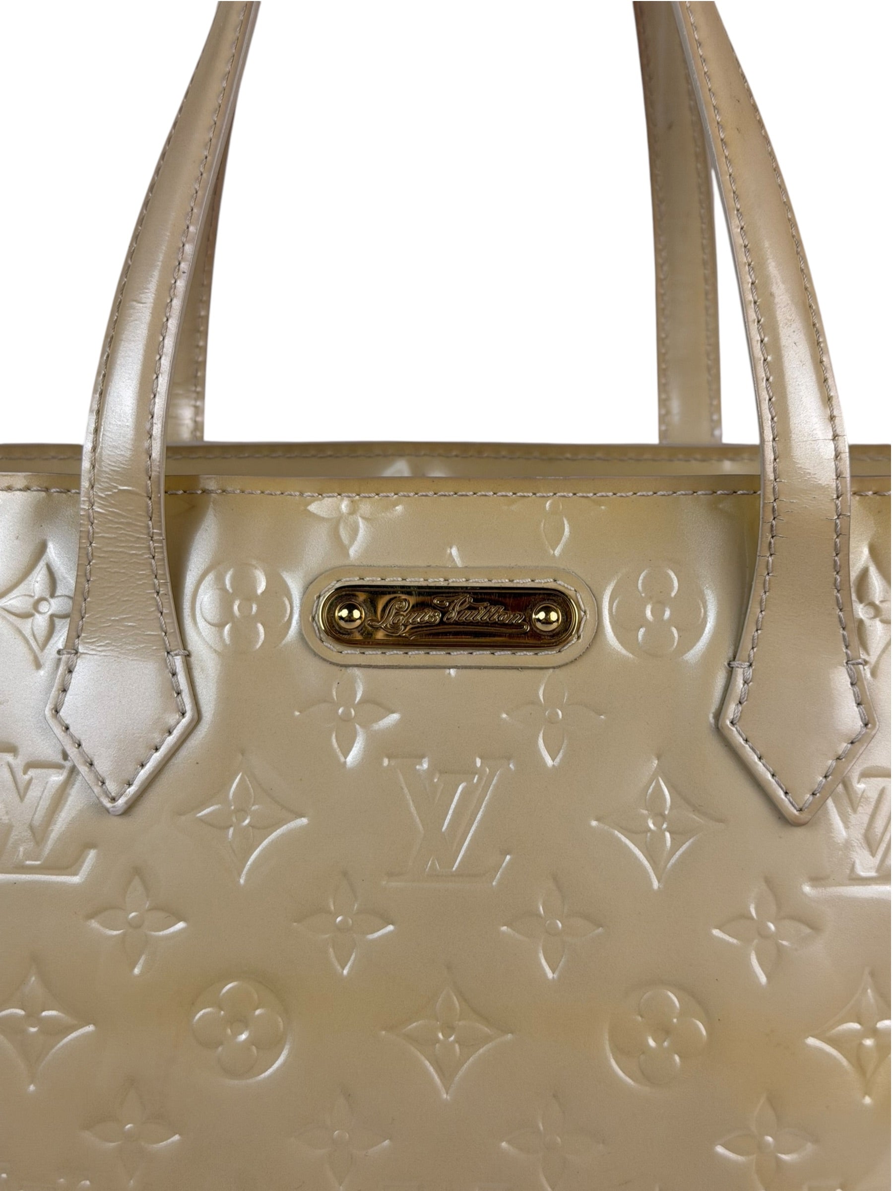Louis Vuitton Yellow Vernis Wilshire Tote MM