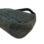 Prada Charcoal Gray Wool Sport Mini Hobo Bag