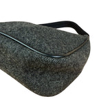 Prada Charcoal Gray Wool Sport Mini Hobo Bag