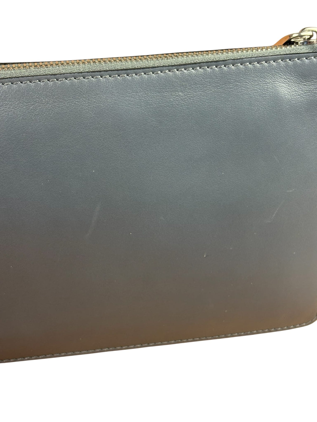 Fendi Grey Leather Monster Eyes Clutch