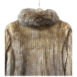 Saga Brown Mink Fur/Fox Fur Trim Coat