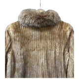 Saga Brown Mink Fur/Fox Fur Trim Coat