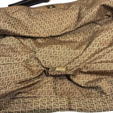 Fendi Brown Leather Trim Zucca Mamma Forever Baguette