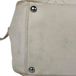 Chanel Cream Chevron Leather Outdoor Ligne Shoulder Bags  2005