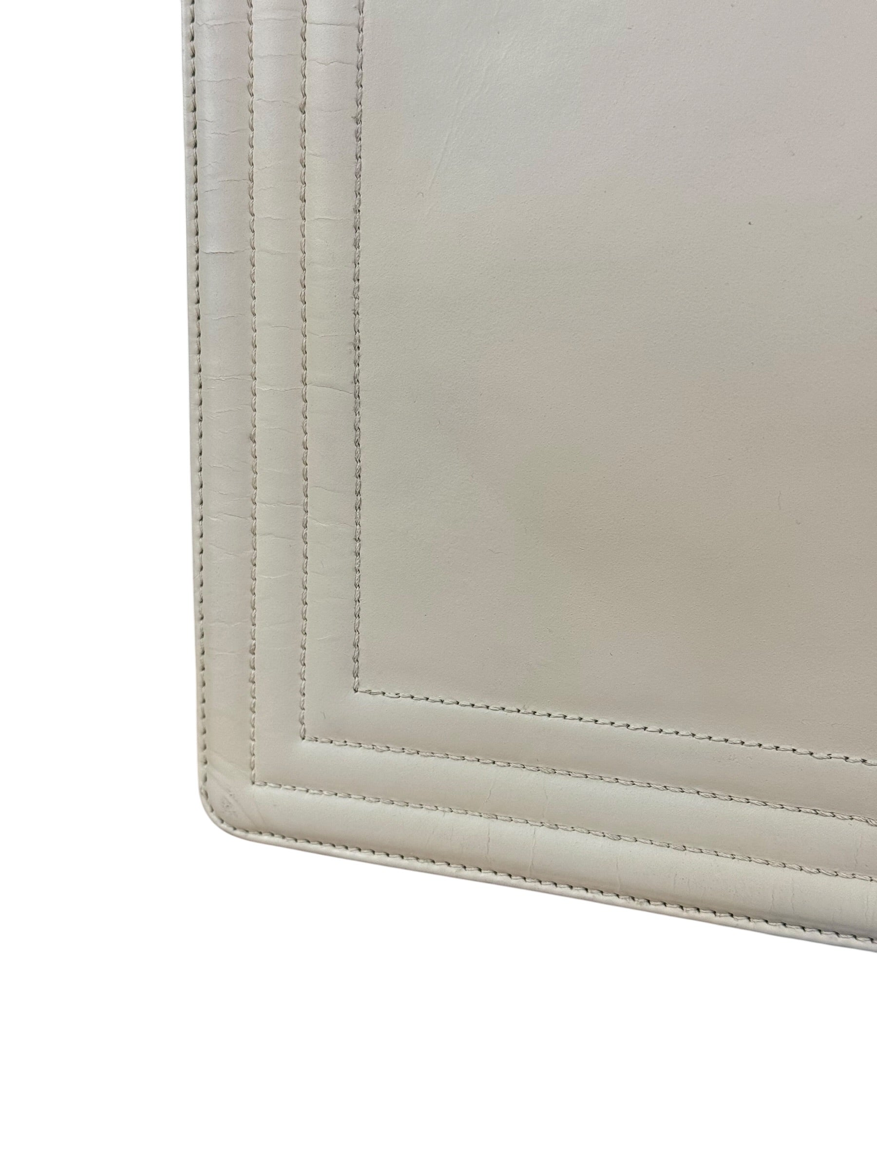 Chanel Ivory Leather Large Jetsetter Boy 2Way Handbag 2011