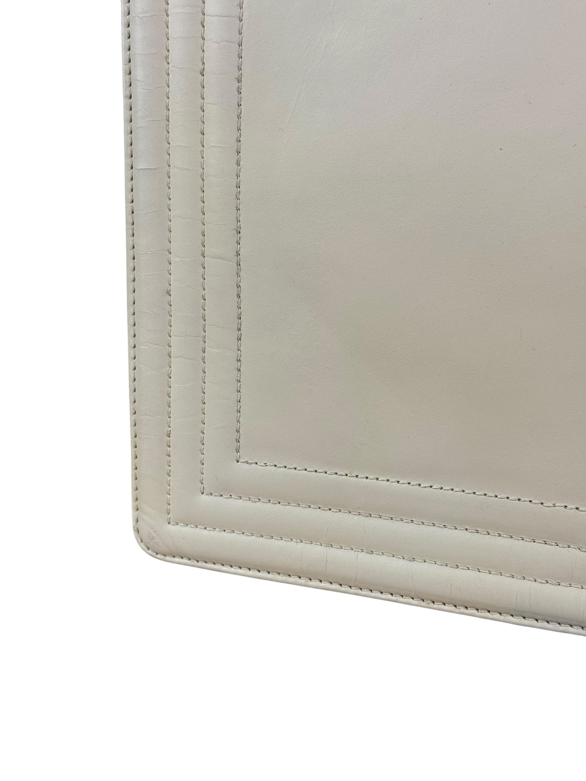 Chanel Ivory Leather Large Jetsetter Boy 2Way Handbag 2011