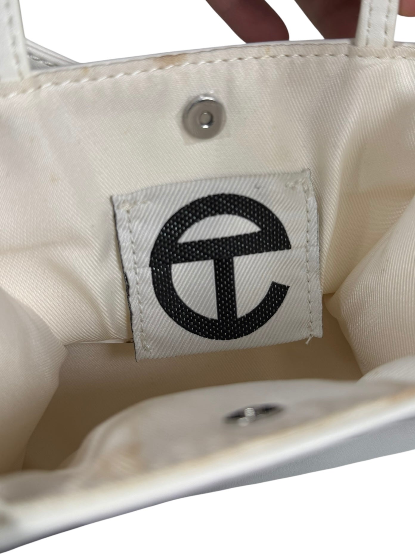 Telfar Small White Shopping Tote