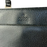 Gucci Vintage Black Leather Shoulder Tote