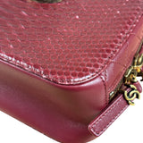 Chanel Burgundy Python Quilted Leather Vanity Two-Way Bag 2017