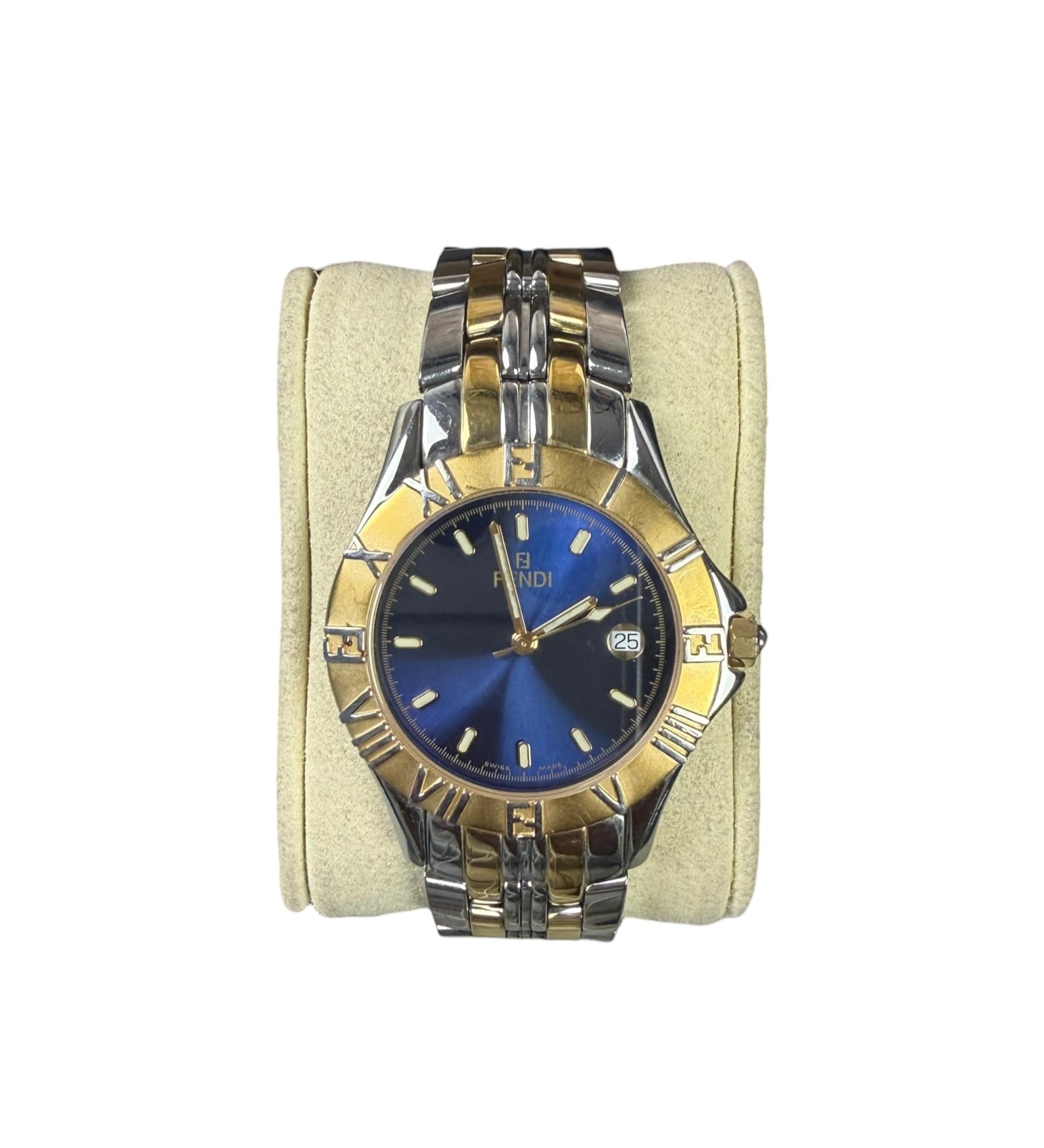 Fendi 2 Tone Orologi Blue Dial Watch
