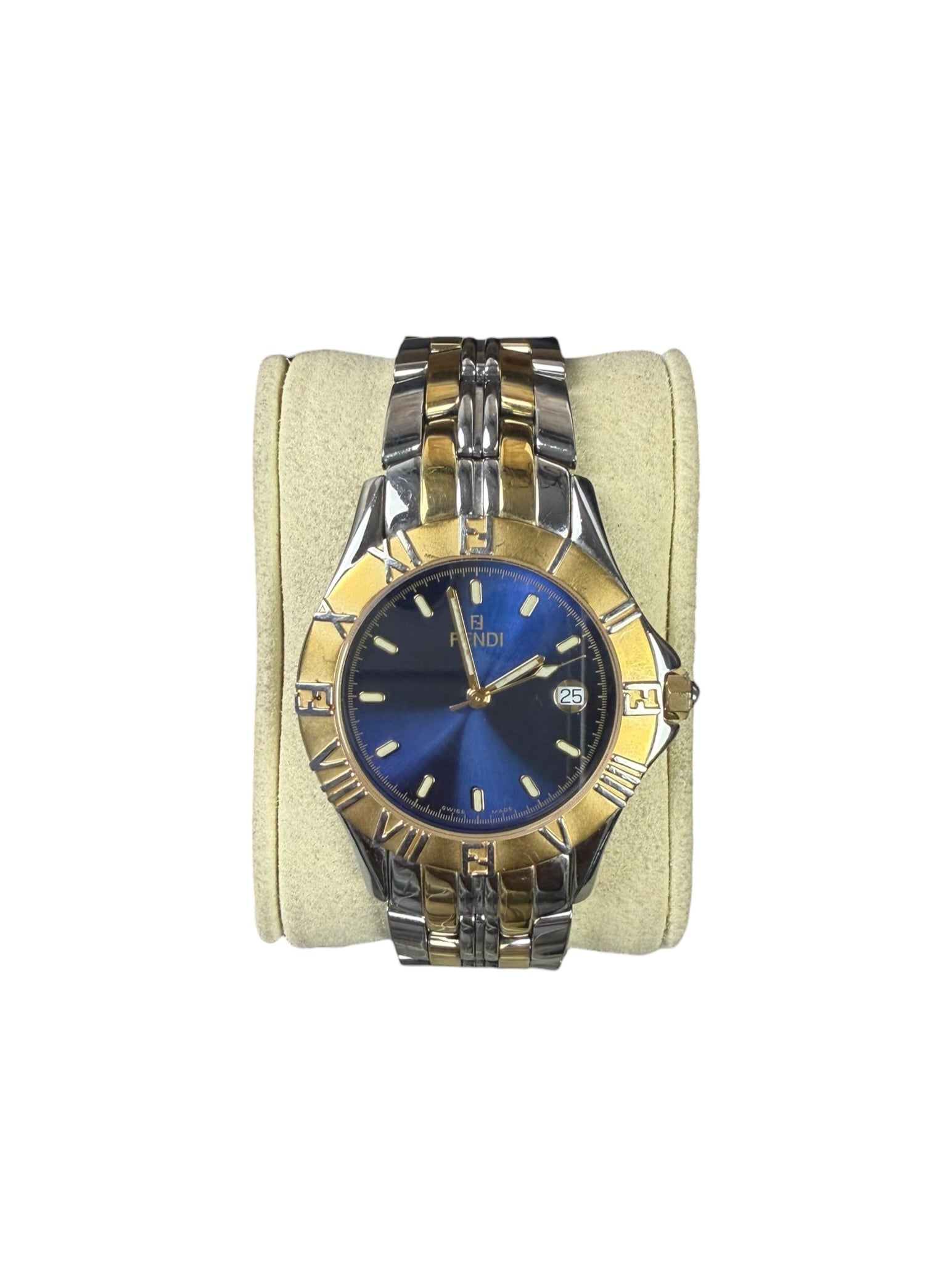 Fendi 2 Tone Orologi Blue Dial Watch