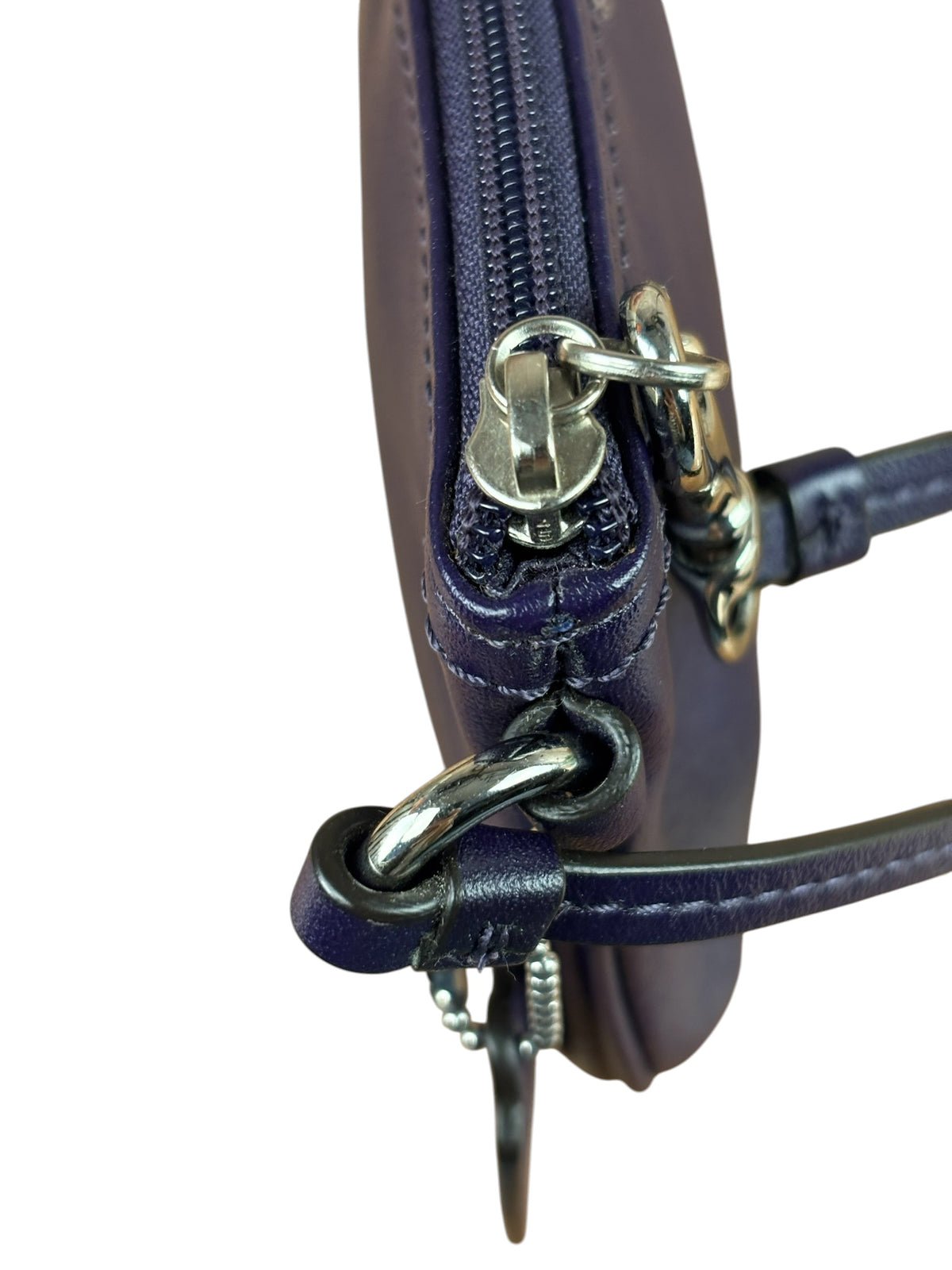 Coach Purple Smooth Leather Wristlet
