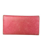 Balenciaga Pink Leather Moto Long Wallet