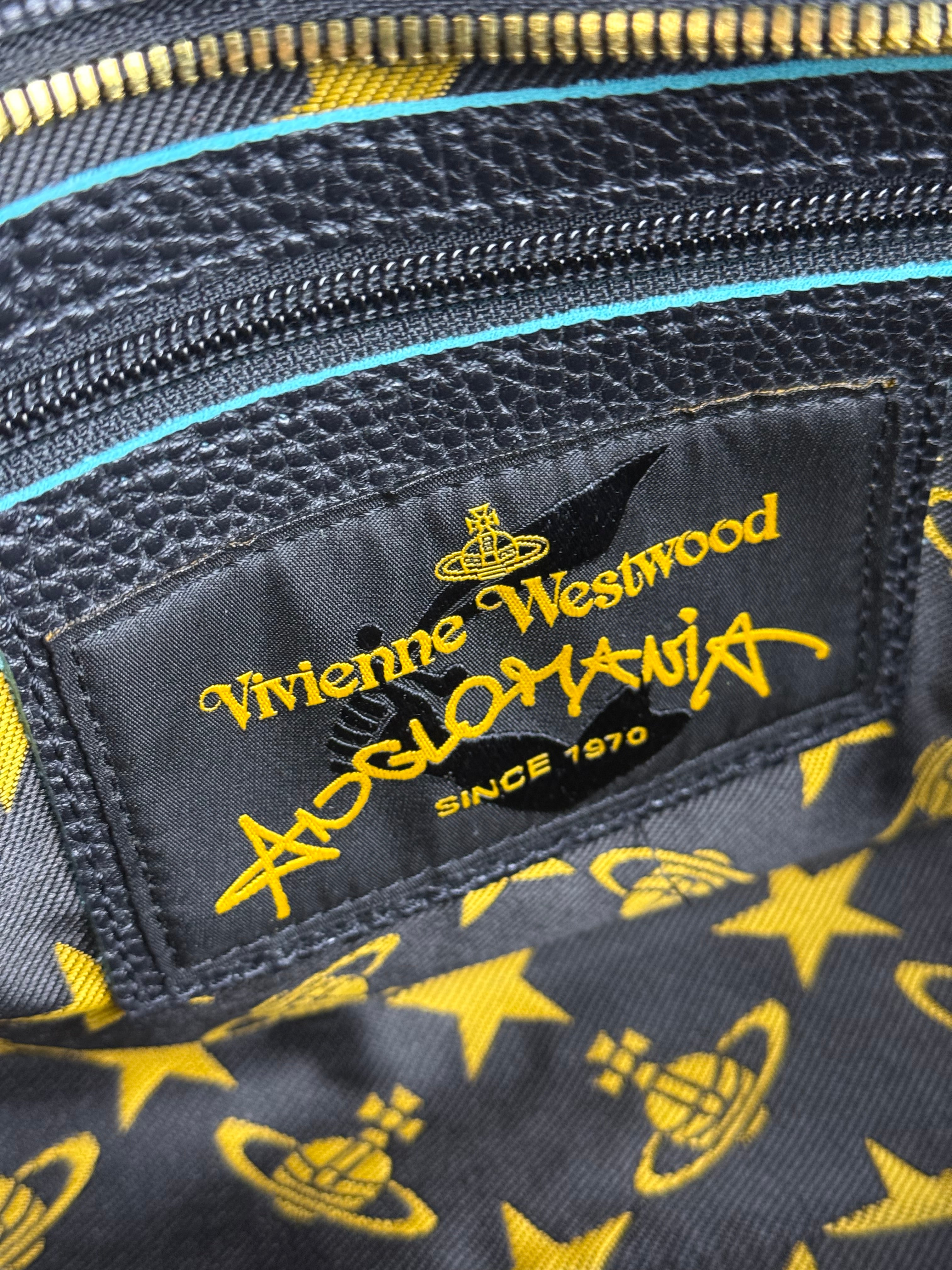 Vivienne Westwood Navy Leather Two Way Bag