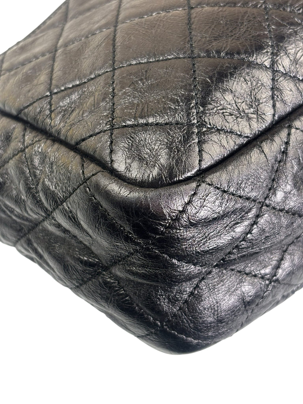 Chanel Metallic Black Quilted Calfskin Reissue Camera Case 2008