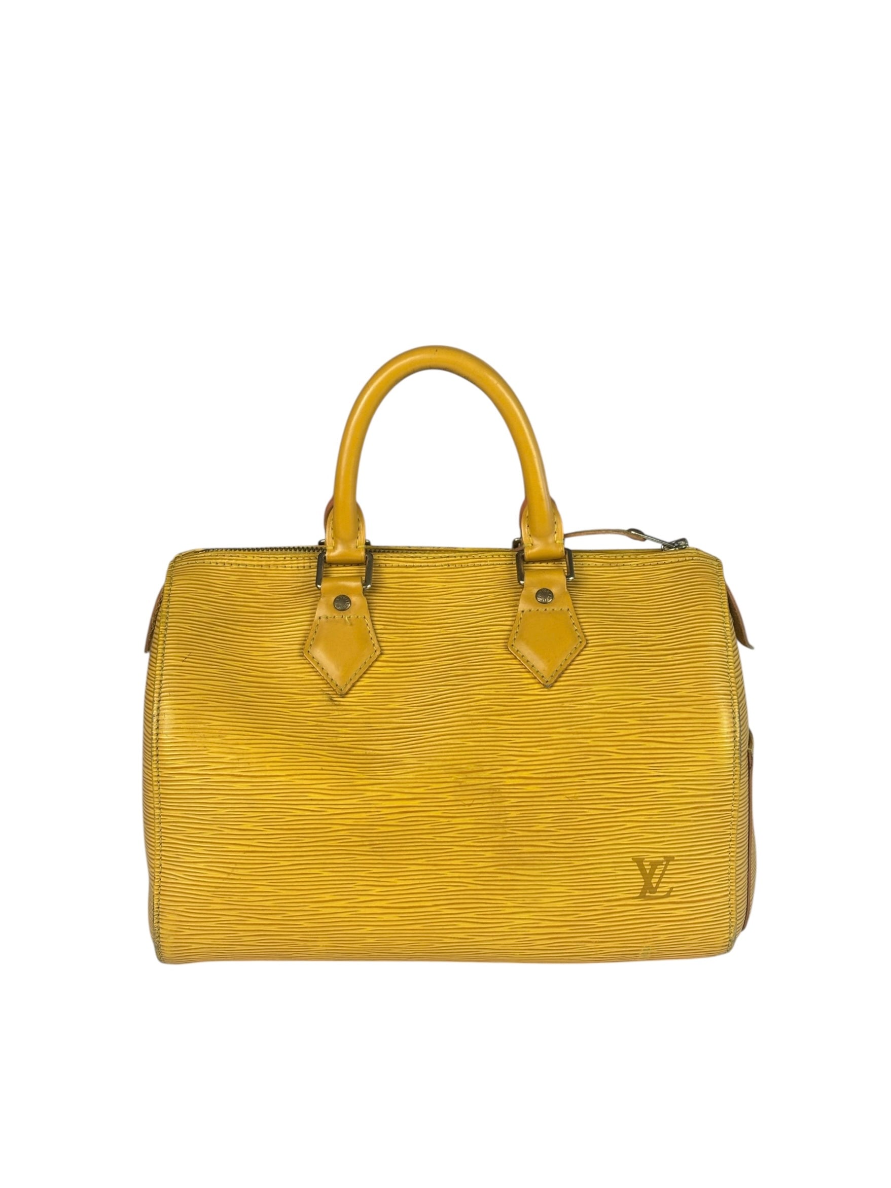 Louis Vuitton Yellow Epi Leather Speedy 25