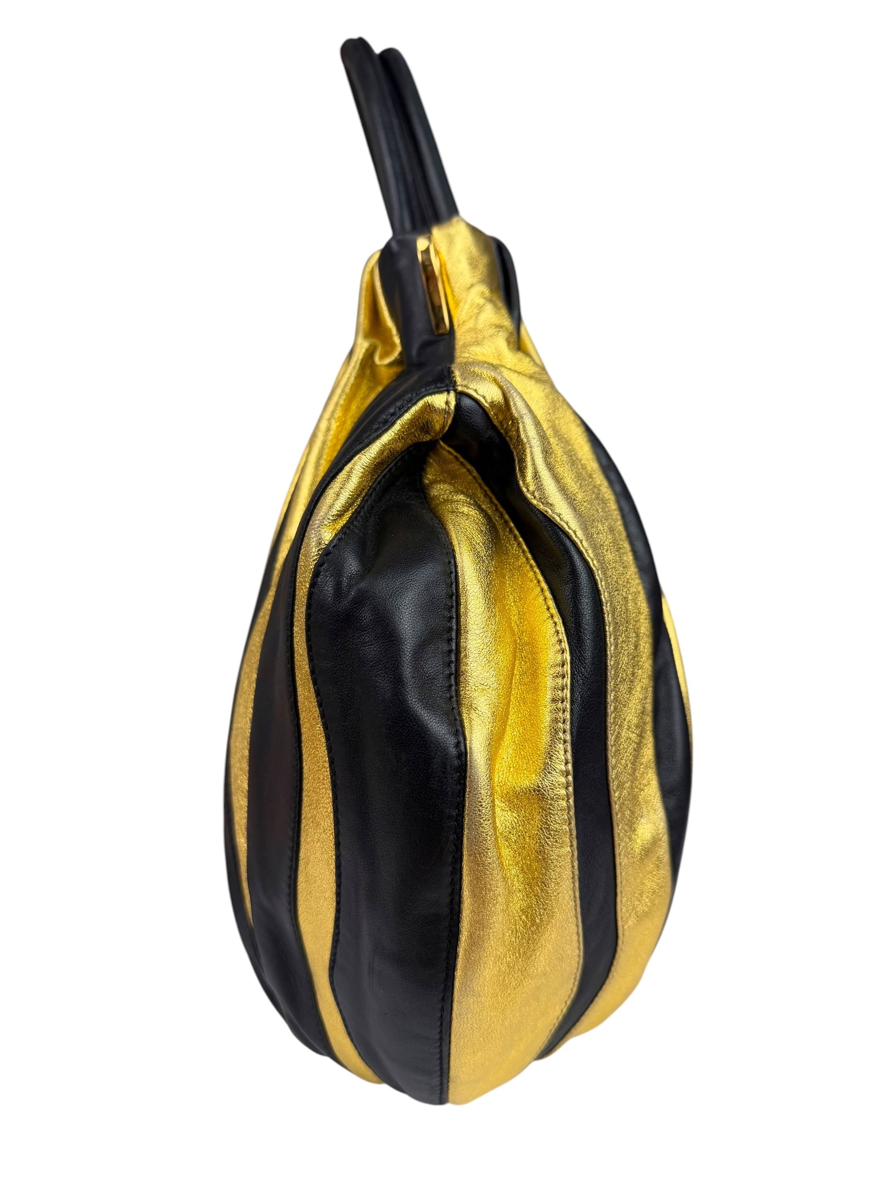 Prada Bicolor Leather Nappa Waves Tote Bag