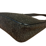Prada Vintage Dark Grey Wool Pochette