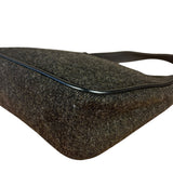 Prada Vintage Dark Grey Wool Pochette