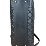 Chanel Vintage Black Quilted Mademoiselle Leather Shoulder Bag