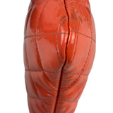 Chanel Orange Hue Quilted Patent Leather Clutch 2012