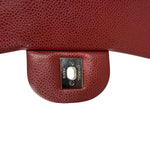 Chanel Burgundy Quilted Leather Jumbo Classic Double Flap Bag 2011