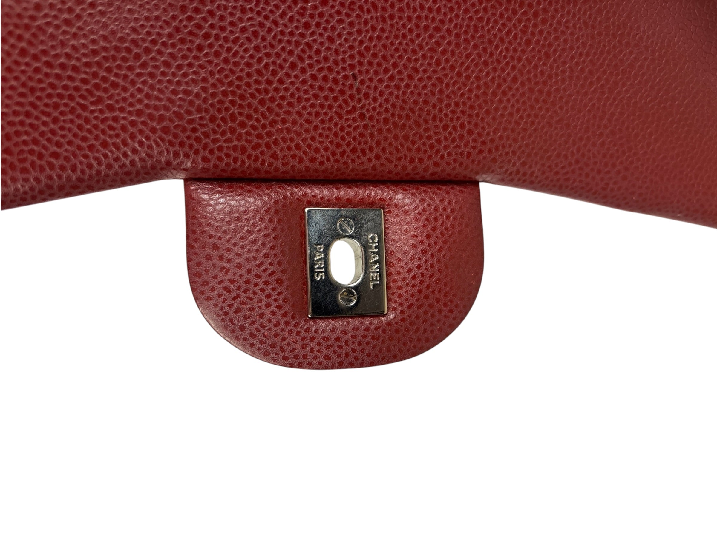 Chanel Burgundy Quilted Leather Jumbo Classic Double Flap Bag 2011