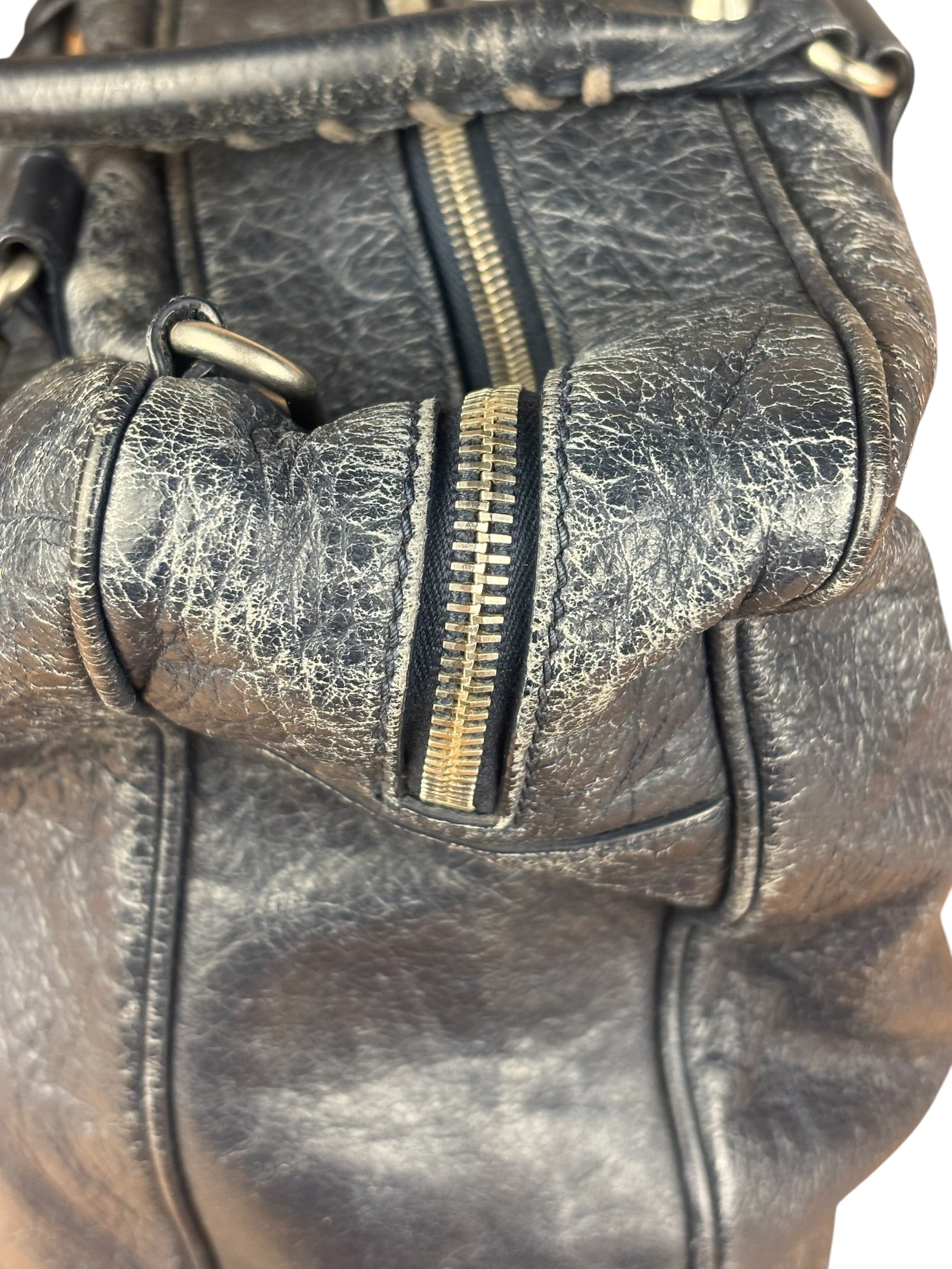 Balenciaga Navy Motocross Classic Bridge Bag