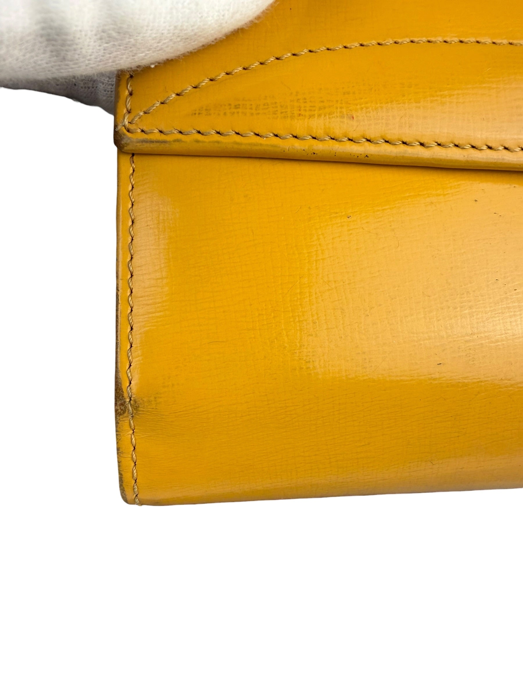 Loewe Vintage Yellow Leather Bifold Wallet