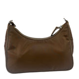 Prada Brown Nylon Pochette Shoulder Bag