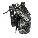 Balenciaga Black/White Leather Le Cagole Graffiti Shoulder Bag
