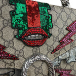 Gucci Beige GG Supreme Medium Dionysus Flap Bag