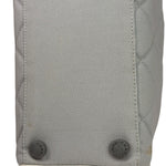 Chanel Grey Quilted Leather Trim Bowling Bag 2000