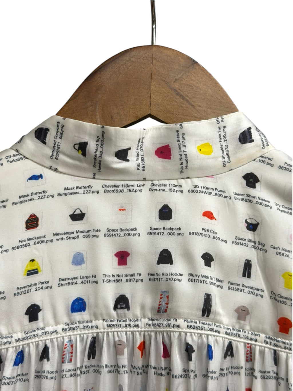 Balenciaga Thumbnail Graphic Oversized White Midi Dress