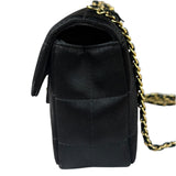 Chanel Black Satin Chocolate Bar Mini East-West Flap Bag