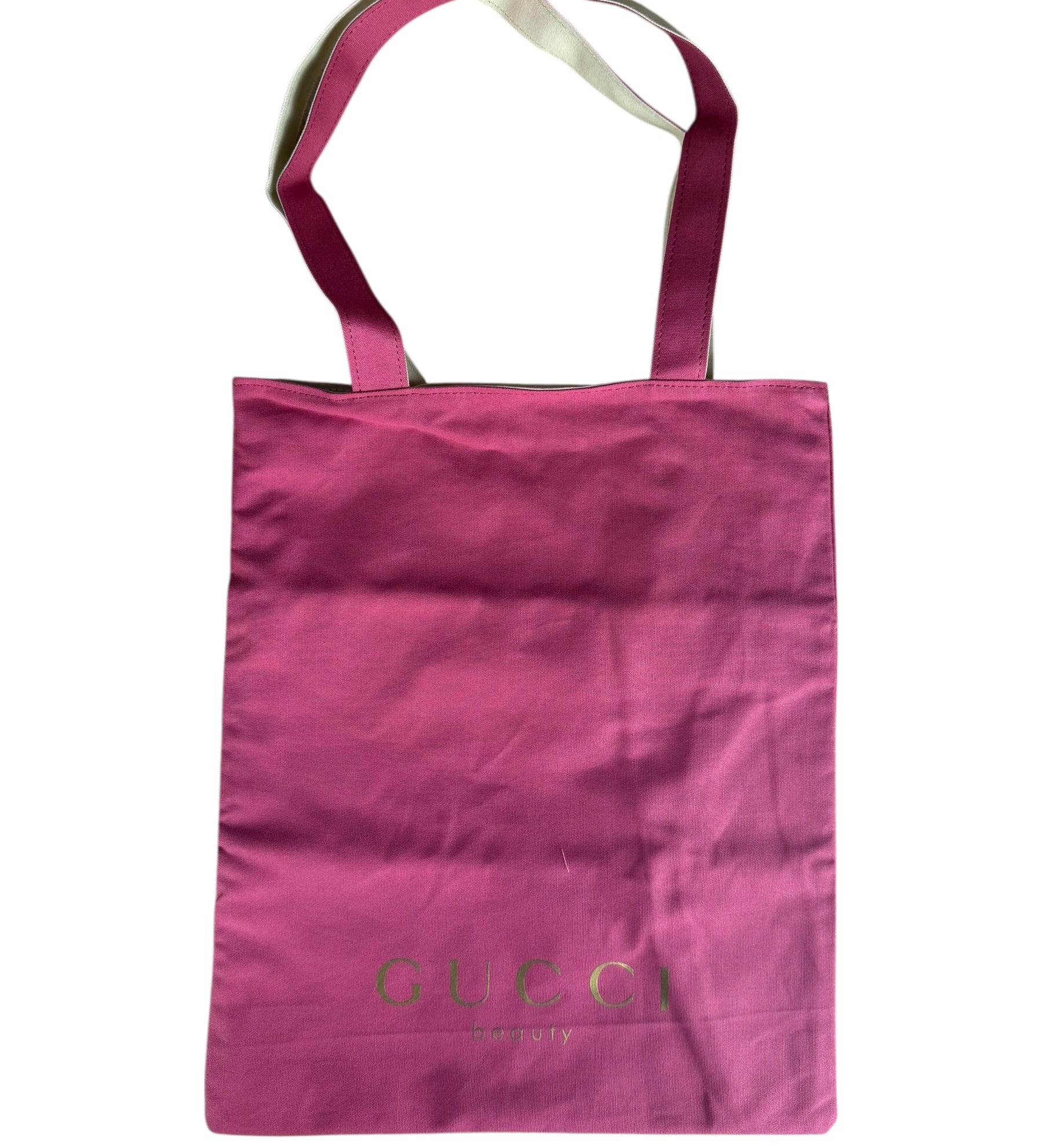 Gucci Beauty Pink/White Reversible Canvas Tote