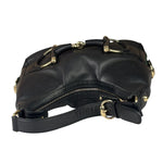 Gucci Black Leather Heritage Horsebit Hobo Bag