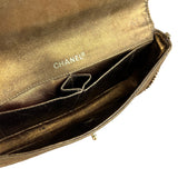 Chanel 2002 Gold Retro Tale East West Chain Flap