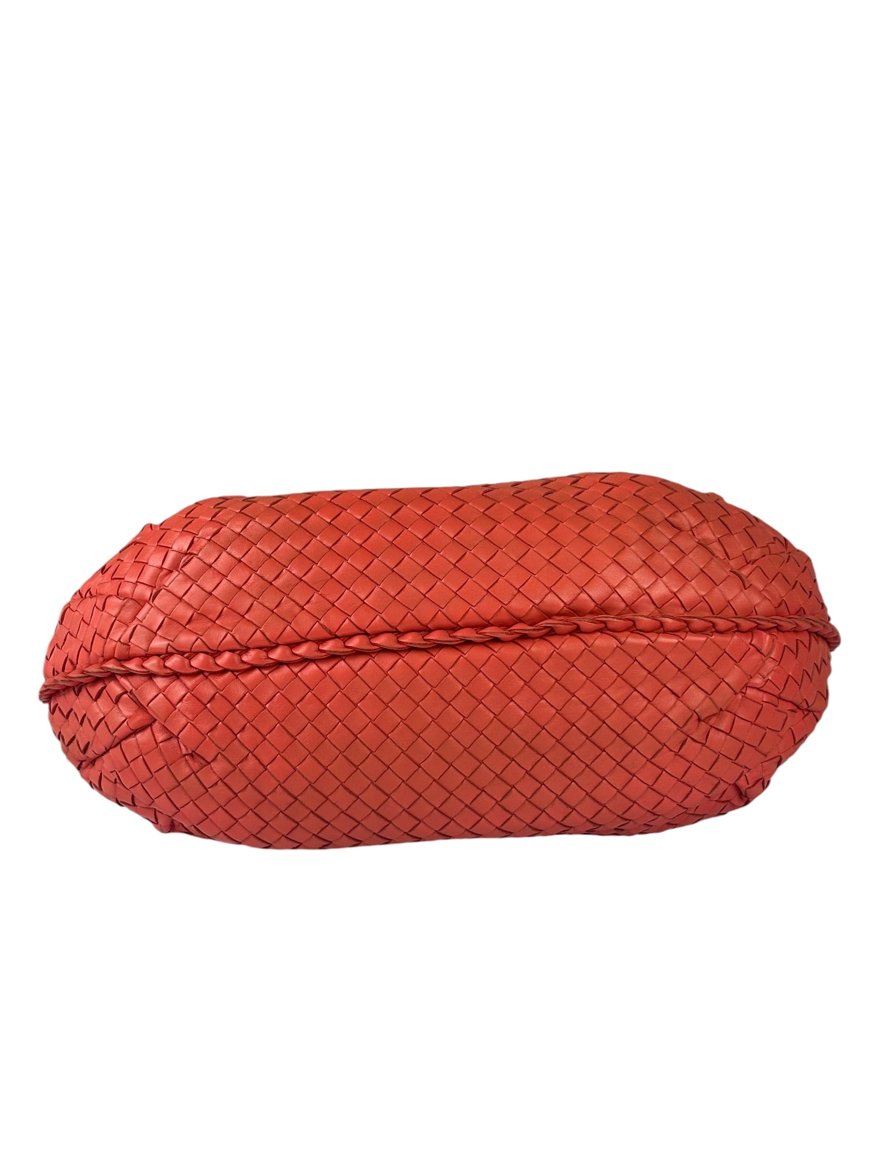 Bottega Veneta Orange Intrecciato Hobo Bag